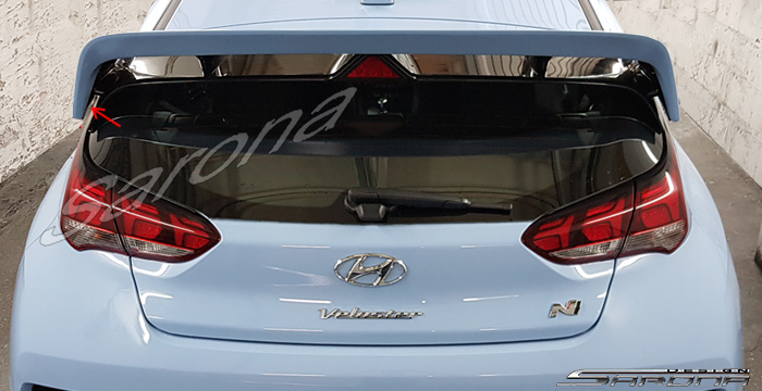 Custom Hyundai Veloster  Hatchback Roof Wing (2018 - 2020) - $375.00 (Part #HY-007-RW)